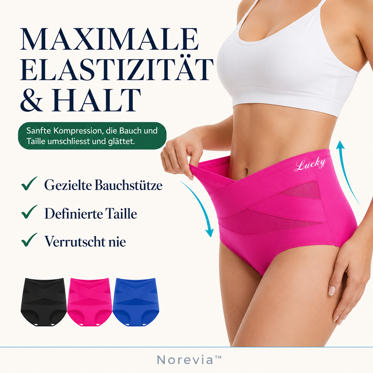 LuckyForm™ 360° – Nahtloser Kreuzband-Stützslip
