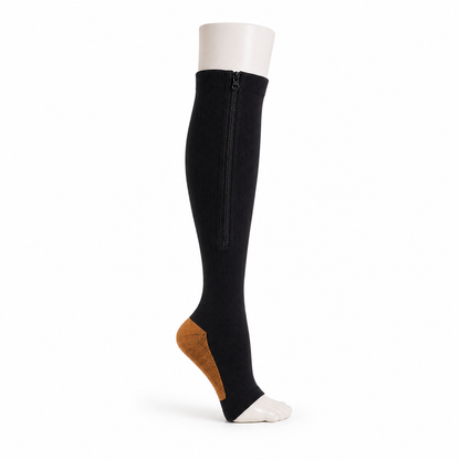 Norevia™ | Easy Zip Open-Toe Compression Socks