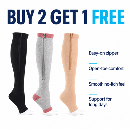 Norevia™ | Easy Zip Open-Toe Compression Socks